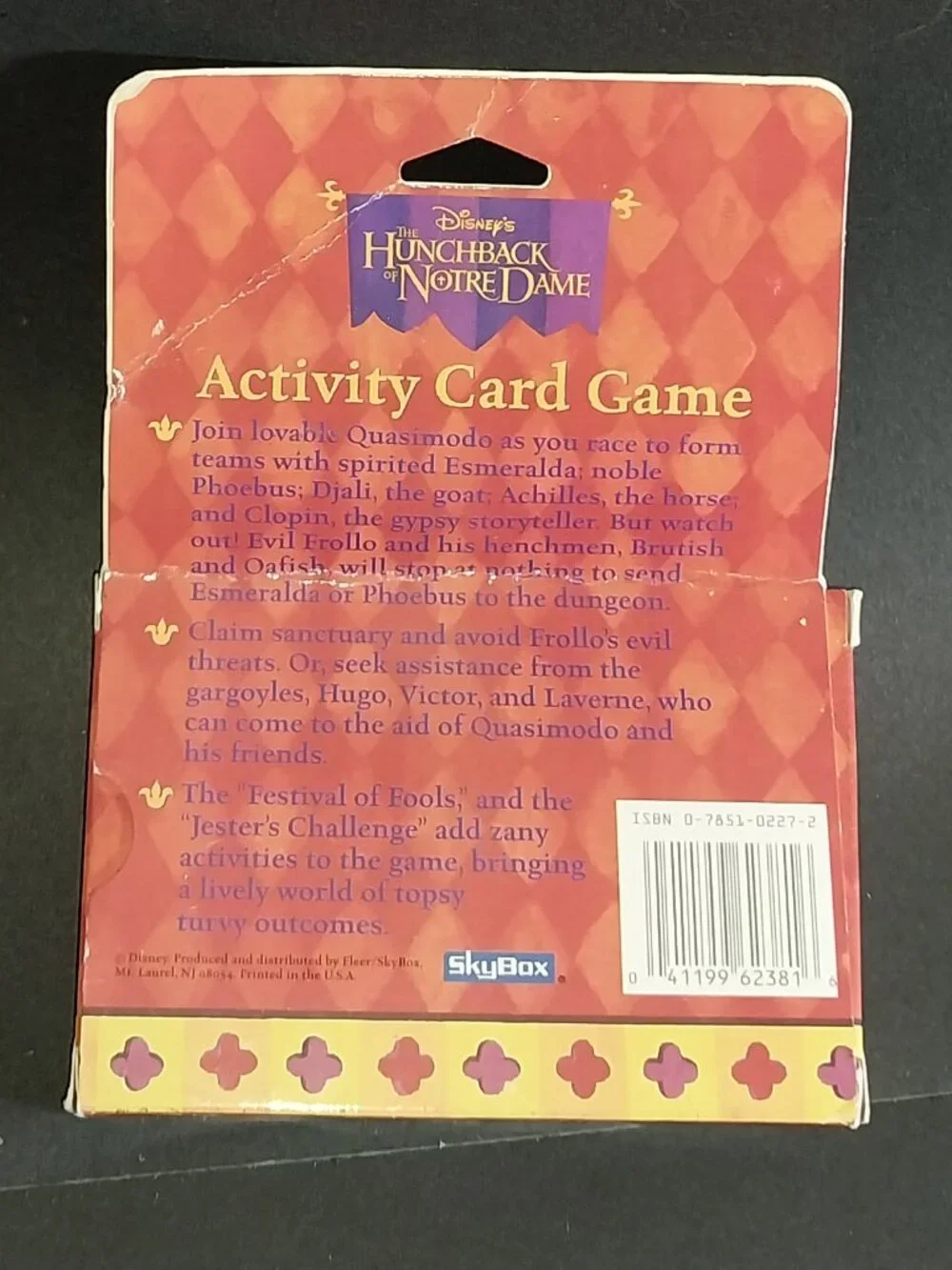Hunchback of Notre Dame Activity Card Game